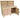 Wooden MDF top workbench, tool cabinet with lockable cupboard (V.3) with back