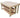 Wooden MDF Top Workbench With Extendable Working Surface with Double Shelf and Wheels