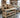 Acorn Wooden Workbench With Back Panel and Double Shelf