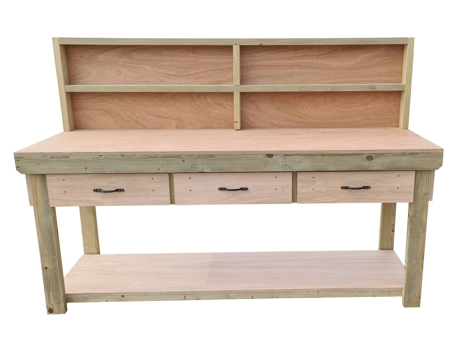 Customizable Heavy-Duty Wooden Workbench with Drawers | Easy Assembly ...