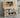 Wooden MDF top workbench with cupboard back panel and double shelf
