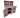 Wooden Eucalyptus hardwood top workbench, cabinet with lockable cupboard (V.3) with back and double shelf